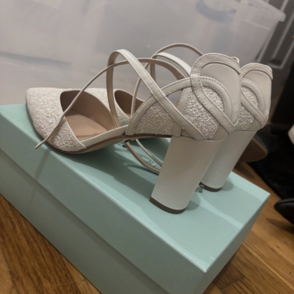 Elegant White Wedding Heels Charlotte Mills - Picture 4 of 14